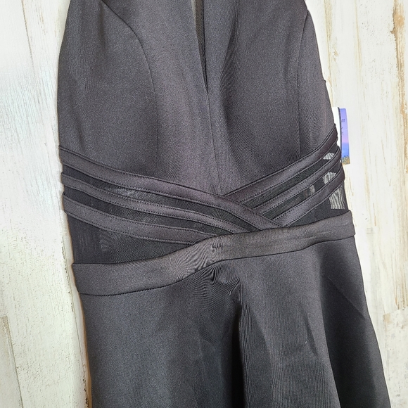 Morgan & Co Black Fit & Flare Dress Party Dance Evening Dress - Picture 8 of 15